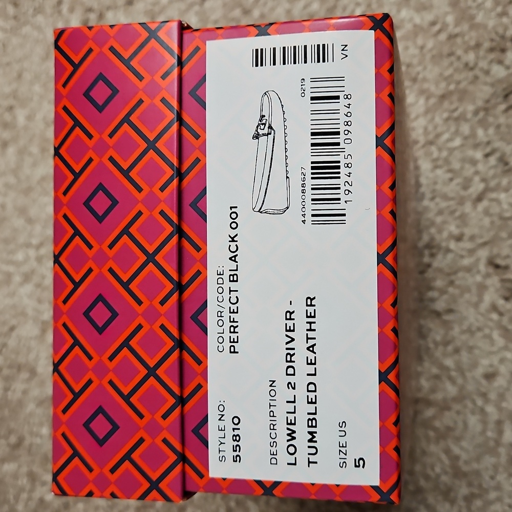 Black leather Tory Burch Lowell 2 Driver, size 5, $150 - Picture 2 of 5